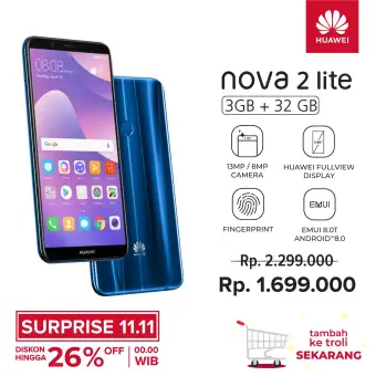 [Double 11 Day 26% off]Huawei Nova 2 Lite Dual Camera 3GB + 32GB [collect voucher get extra 60k off]