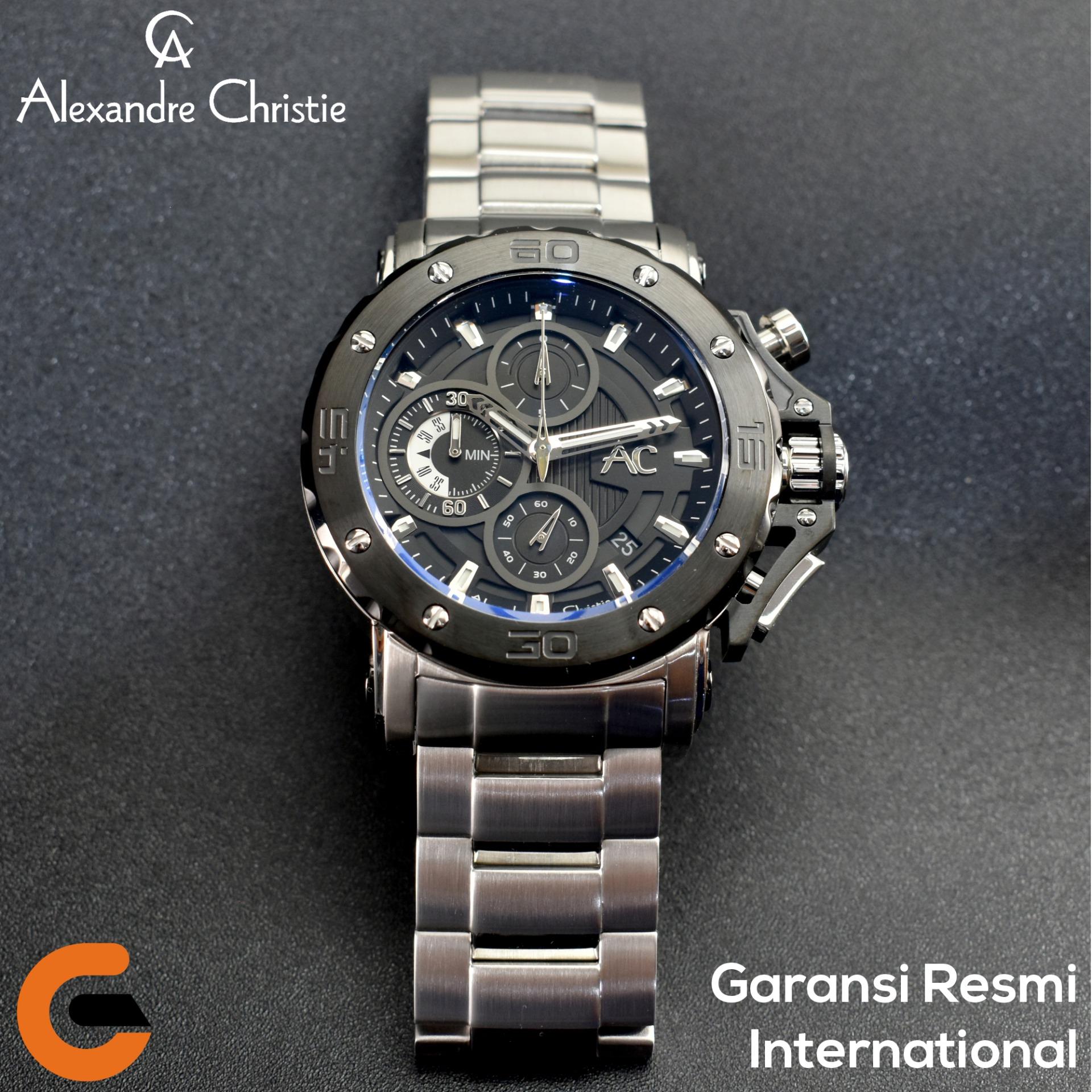 Alexandre Christie Ac8427mk Jam Tangan Pria Stainless Steel Gold Alexandre Christie Jam Tangan Pria Alexandre Christie AC 9205 Chronograph Tali Rantai Logam Stainless Steel Hitam
