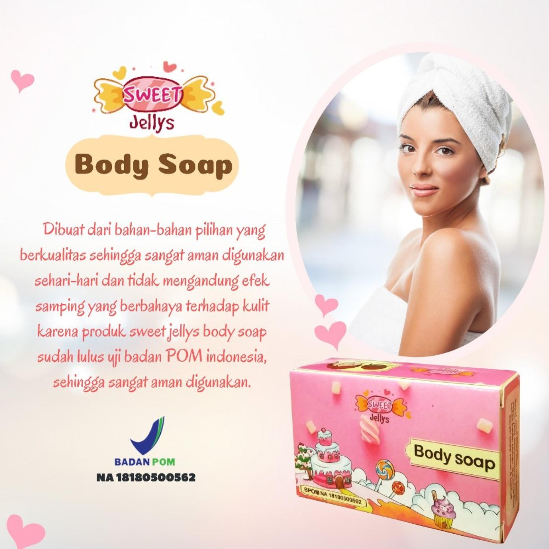 Pure Body Soap by Jellys BPOM Sabun Pemutih Badan - Sweet Jelly - 100 gr - BPOM ORIGINAL- 100 gram - 1pc | Lazada Indonesia