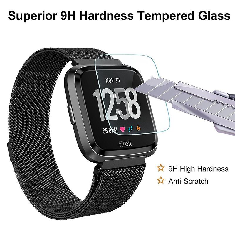 1 Miếng/2 Miếng Bảo Vệ Màn Hình Fitbit Versa Kính Cường Lực Bảo Vệ Siêu Mỏng (Có Bao Bì)