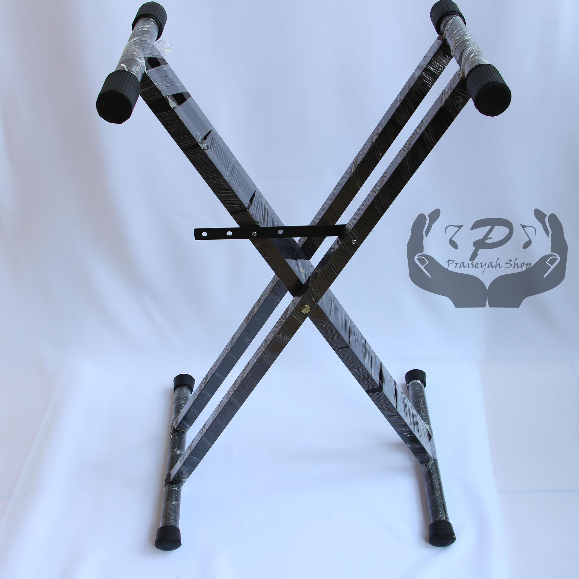 Stand Keyboard Double Kaki Besi Kokoh Kuat Lazada Indonesia
