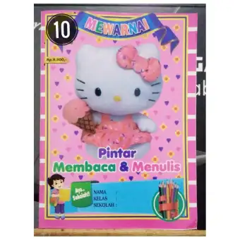 Buku Mewarnai Anak Karakter Gambar Karakter Hello Kitty Lazada