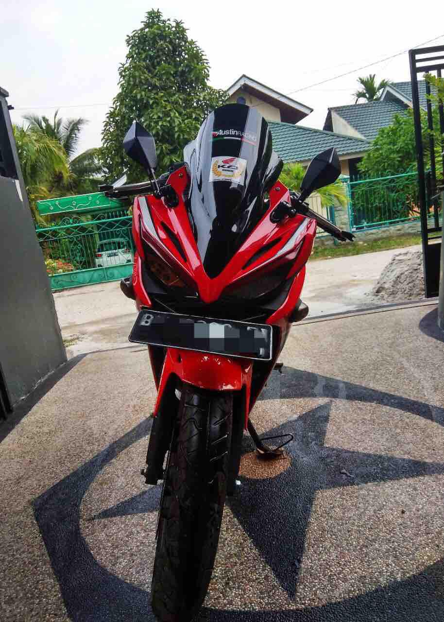 AUSTIN RACING Windshield Visor Honda CBR150 Facelift Black 2017 THAILAND BONUS GRATIS FREE TANK PAD Lazada Indonesia