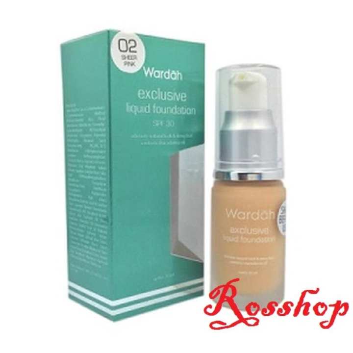 Wardah Exclusive Liquid Foundation # 02 Sheer Pink