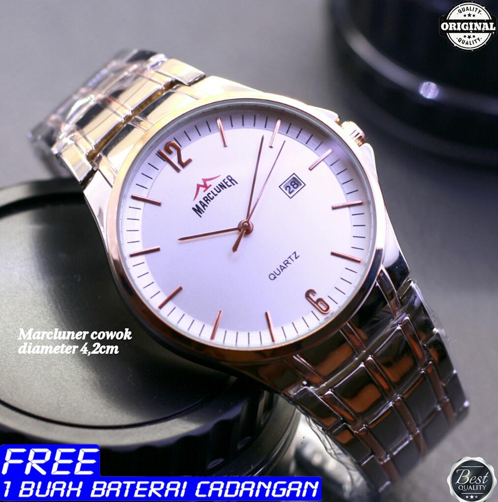 Jam tangan Pria - Marcluner Original - Stainless steel - water resist - garansi 1 tahun