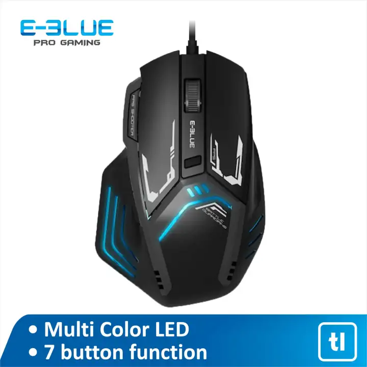 Mouse Gaming E-Blue Ergo Comfort 7 Breathing Illumination EMS656 Garansi Resmi