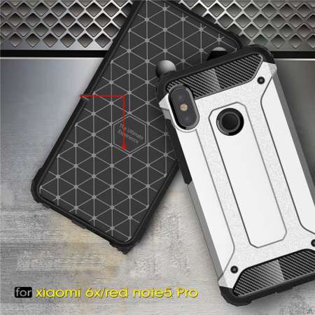 For Xiaomi Redmi Note 5 Pro Case, Hard Rugged Hybrid Armor Protective Slim Back Cover Shockproof Phone Casing