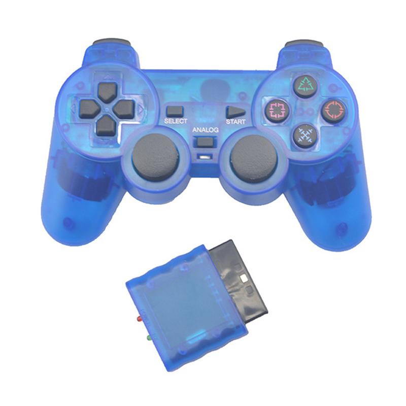 Transparent Color Wireless Gamepad Controller for ps2 Gamepad Game Console Controller 2.4G Vibration