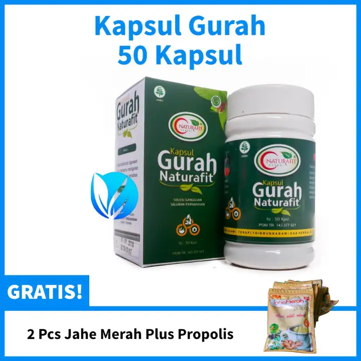 Kapsul Gurah Naturafit Obat Herbal Batuk Alami Tbc Asma Bronkhitis Migrain Pusing Sakit Kepala Alergi Debu Flu Sesak Nafas Bau Mulut Lazada Indonesia