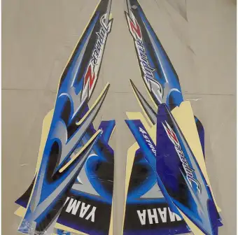 Stiker Bodi Lis Body Striping Jupiter Z 2006 Hitam Biru