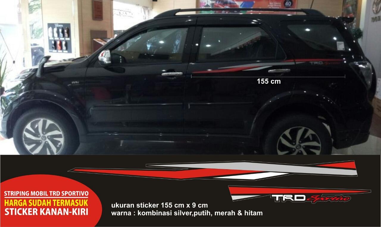 Sticker TRD Sportivo Rush Hitam Membeli Jualan Online Stiker Bumper