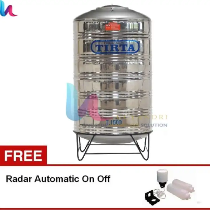 Readystock Tangki Air Stainless Steel Tirta T 1500 Water Tank Tandon Toren Air Ready Stock Lazada Indonesia