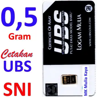 ... Gold Logam Mulia LM Sertifikat Asli UBS 0 5 Gram Emas Batangan Logam Mulia 24