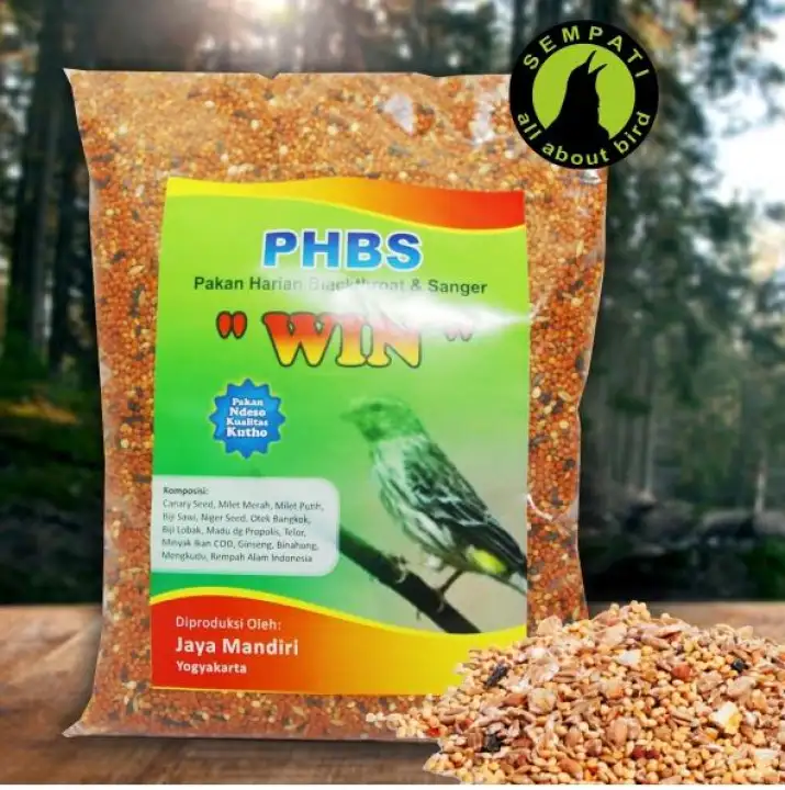 Pakan Burung Blackthroat Sanger Harian Kemasan Plastik Win Jaya
