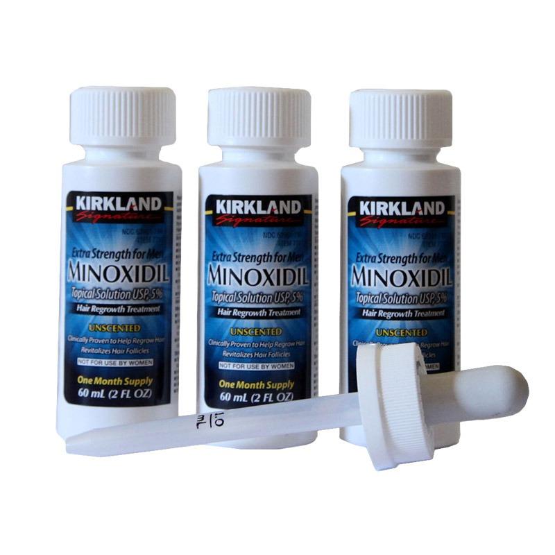 Topisel Obat paket 3 pcs Kirkland Minoxidil 5% Topical, obat penumbuh rambut rontok ...