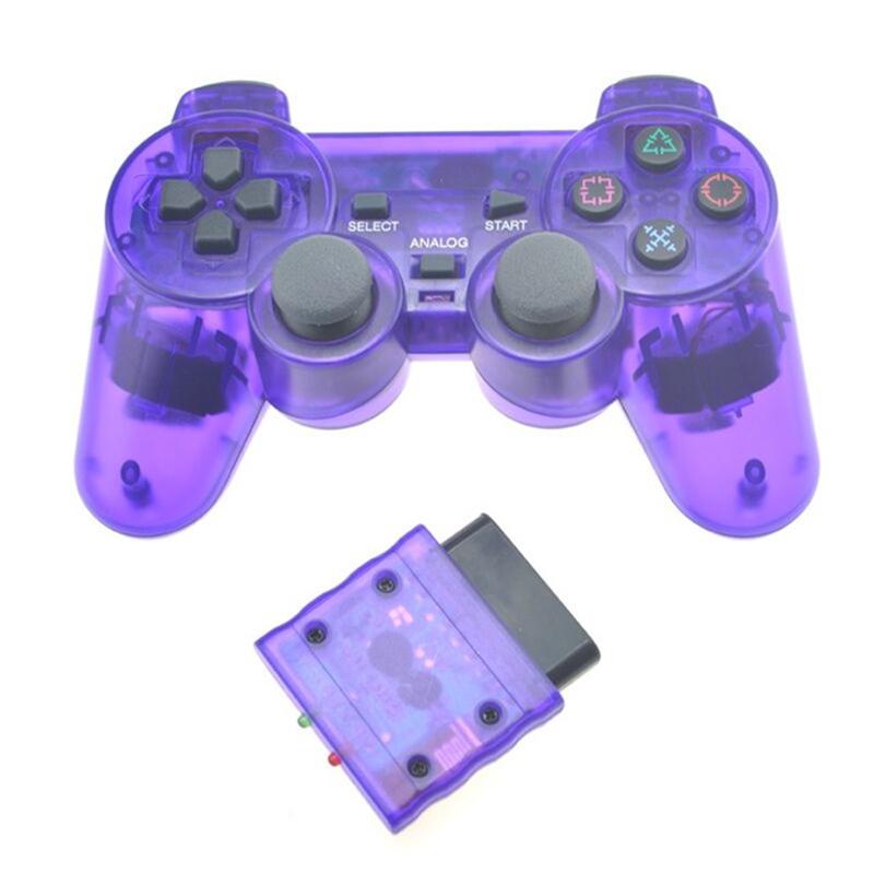 Transparent Color Wireless Gamepad Controller for ps2 Gamepad Game Console Controller 2.4G Vibration