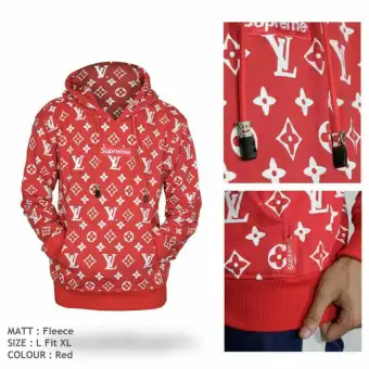 harga hoodie supreme x lv