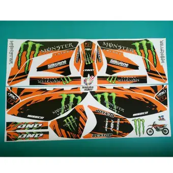 Stiker Striping Motor Klx Monster 150 L Orange Lazada Indonesia