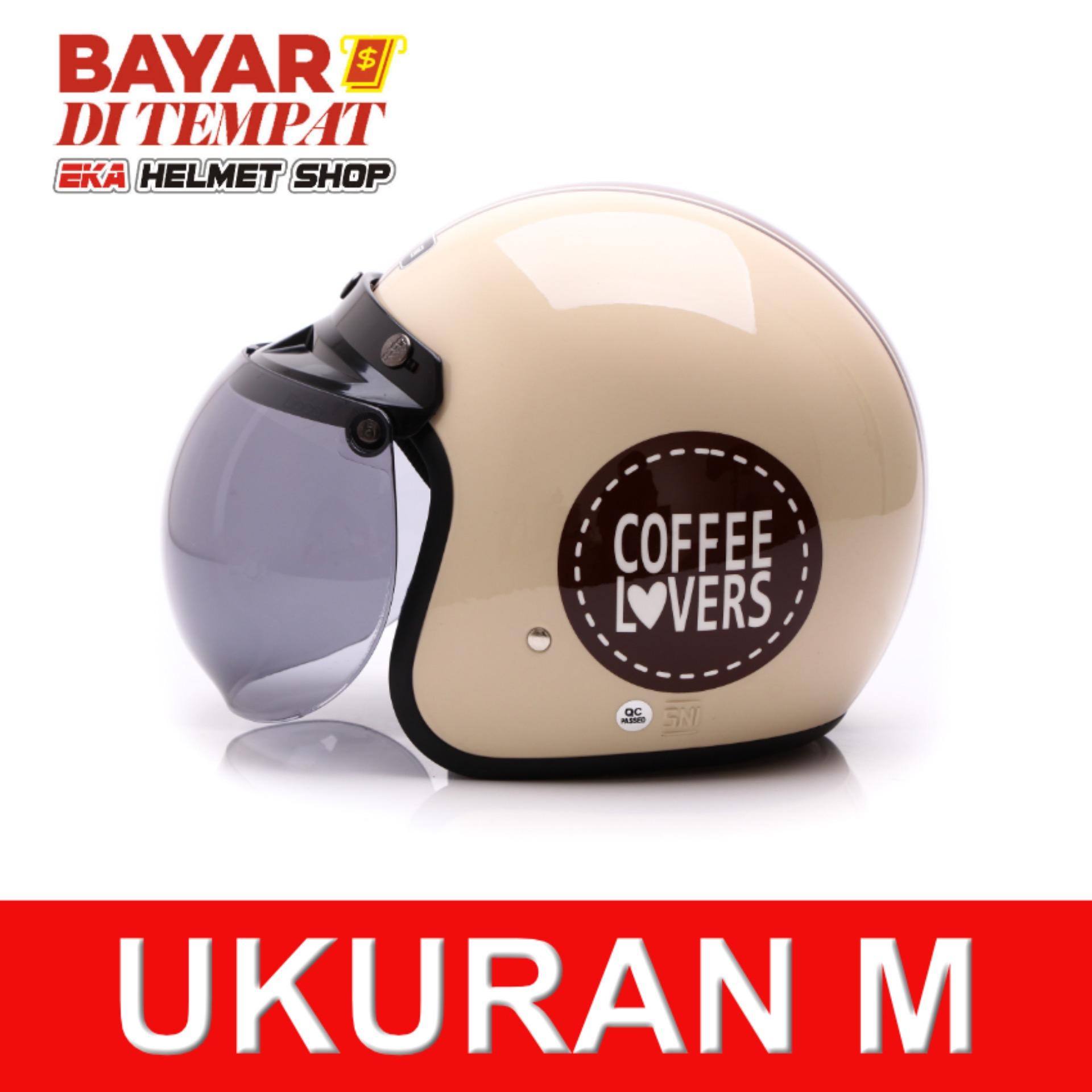 WTO Helmet Retro Bogo - Coffee Lovers - Krem | Lazada