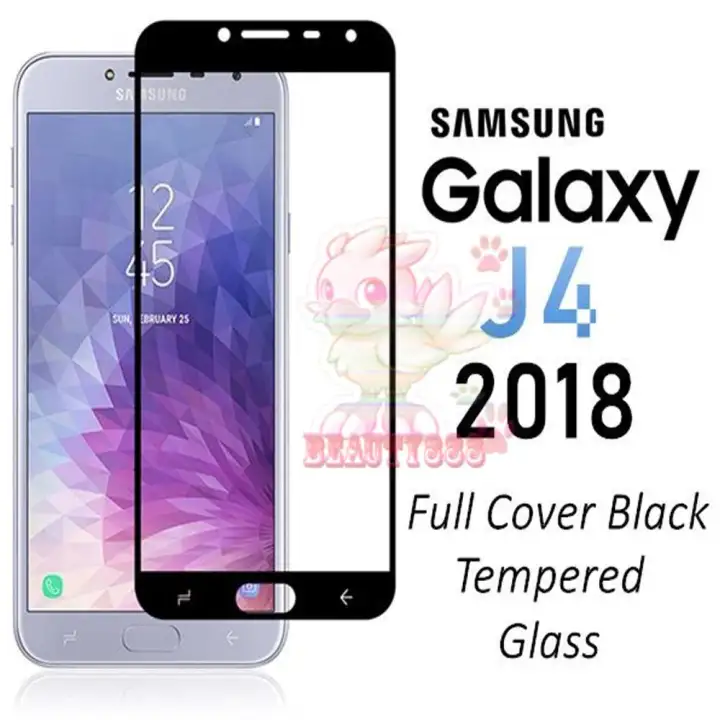 Beauty Tempered Glass Full Screen Black Samsung Galaxy J4 2018 9h Screen Anti Gores Kaca Screen