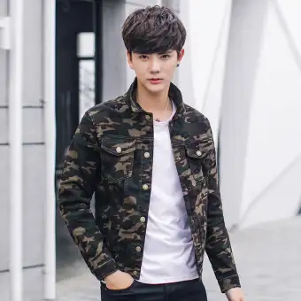 camo denim jacket