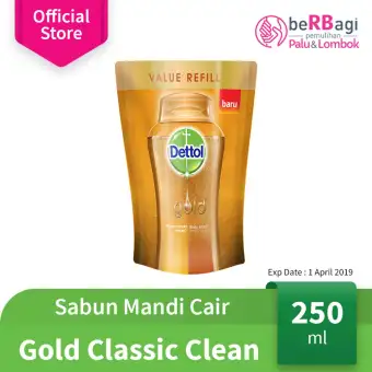 Dettol Bodywash Gold Classic Clean 250ml - Sabun Mandi Cair