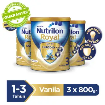 Nutrilon Royal Acti Duobio 3 Vanilla - 800gr Bundle 3 Kaleng