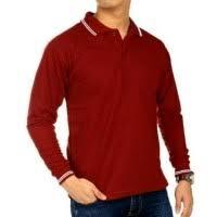 baju kaos lengan panjang polo pria murah merah marun .sejahtera99