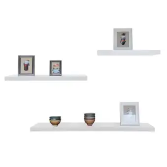 Floating Shelves / Ambalan / Rak Dinding Minimalis Set 3pcs [40cm / 30cm / 20cm / Lebar 12 cm]