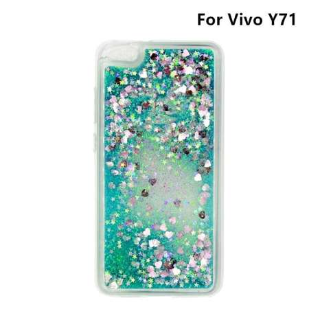 เคสโทรศัพท์สำหรับ Vivo Y71, luxury Bling แฟชั่นน่ารักหัวใจ Bling ใสแวววาว Quicksand เคสโทรศัพท์ [DROP Protection] [Anti - Scratch] นุ่มสำหรับ Vivo Y71 - INTL