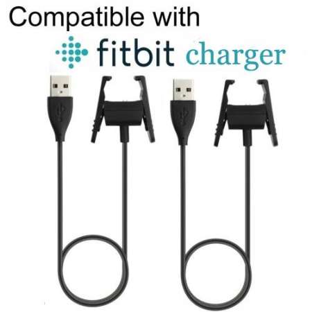 2 Pcs Fitbit Charge 2 Charger 21 นิ้วสายชาร์จUSB สำรองเครื่องชาร์จสายชาร์จ