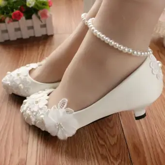 white bridesmaid shoes