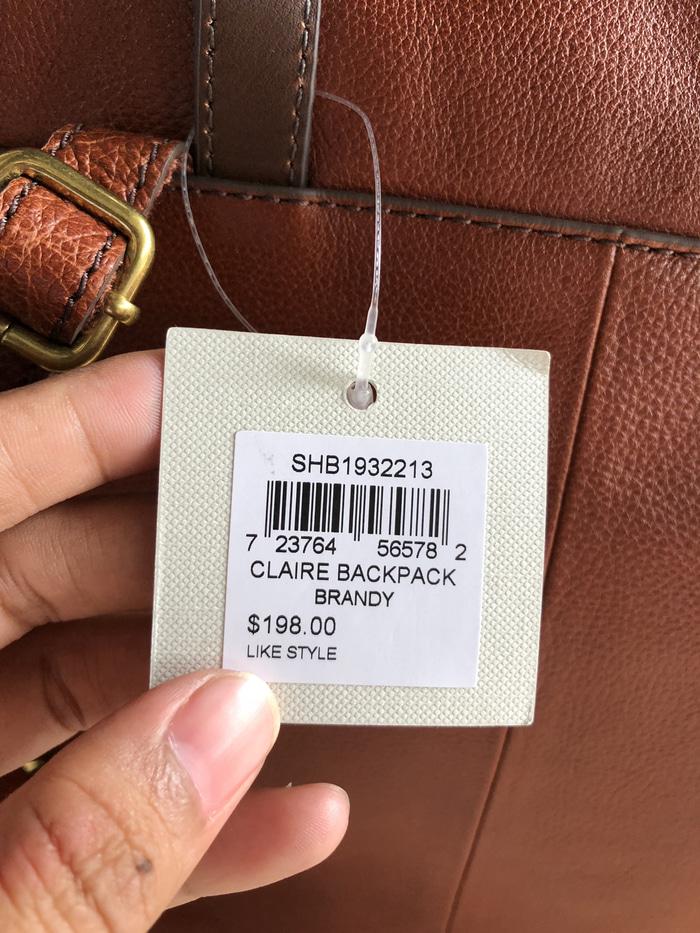 fossil claire backpack handbolsas brandy