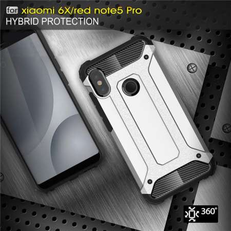 For Xiaomi Redmi Note 5 Pro Case, Hard Rugged Hybrid Armor Protective Slim Back Cover Shockproof Phone Casing