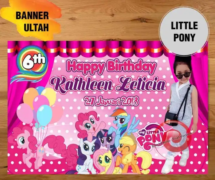 Produk Terlaris Kuda Pony Little Pony Banner Backdrop Spanduk