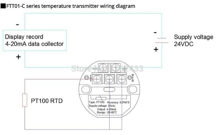 PT100 Temperature Transmitter Sensor -50 ~ +150C OUT 4-20mA/0-5v/0-10v  Power 24VDC