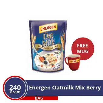 Energen Oatmilk Mix Berry Bag 10 Sachet @24 Gr (FREE MUG)