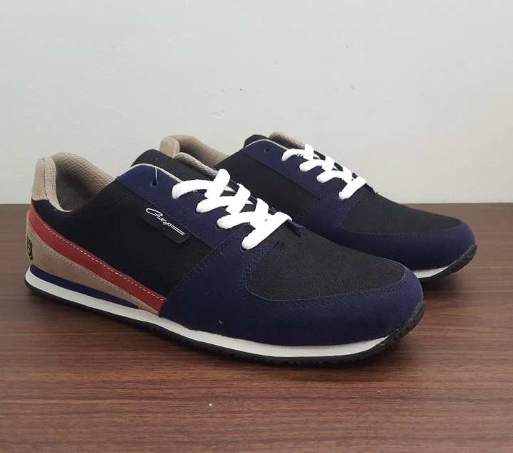 Gshop SNY 6076 Sepatu Sneaker Pria Suede-Eva Bagus (Navy