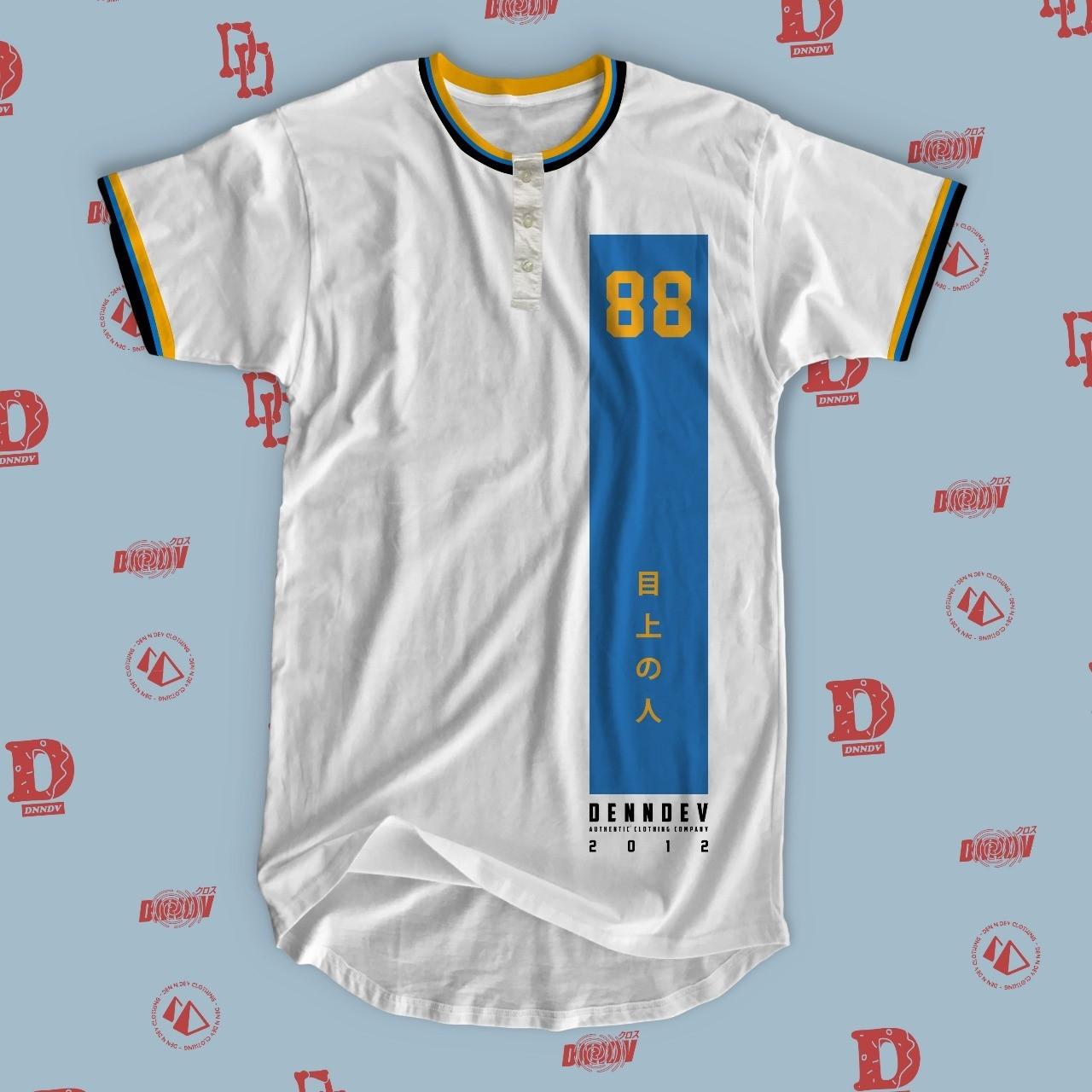 HIGH5 Fashion Pria Kaos Lengan Pendek DENNDEV 88 Putih