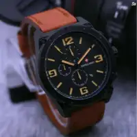 Swiss Army Original Crono Jam Tangan Pria - Tali Kulit- SA 677 ART