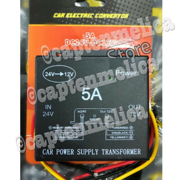 Step Down DC 24V ke 12V Inverter Converter Pengubah Penurun Arus