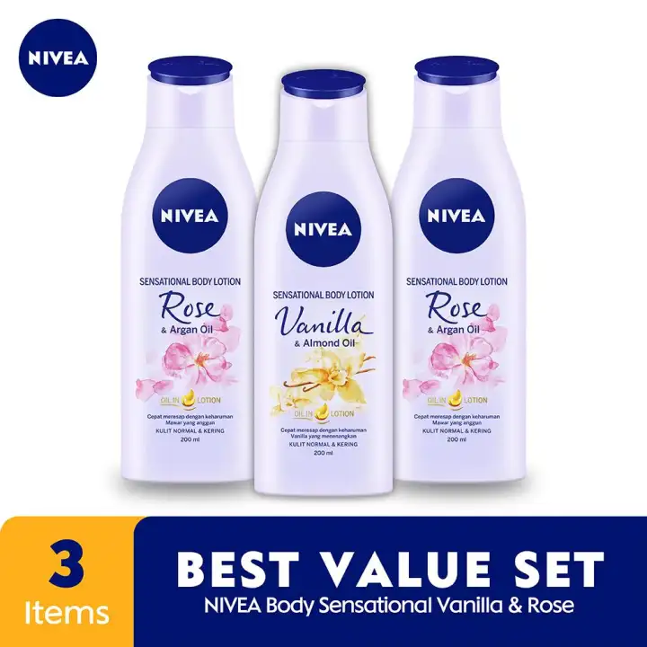 NIVEA Body Sensational Vanila & Rose - Best Value Set