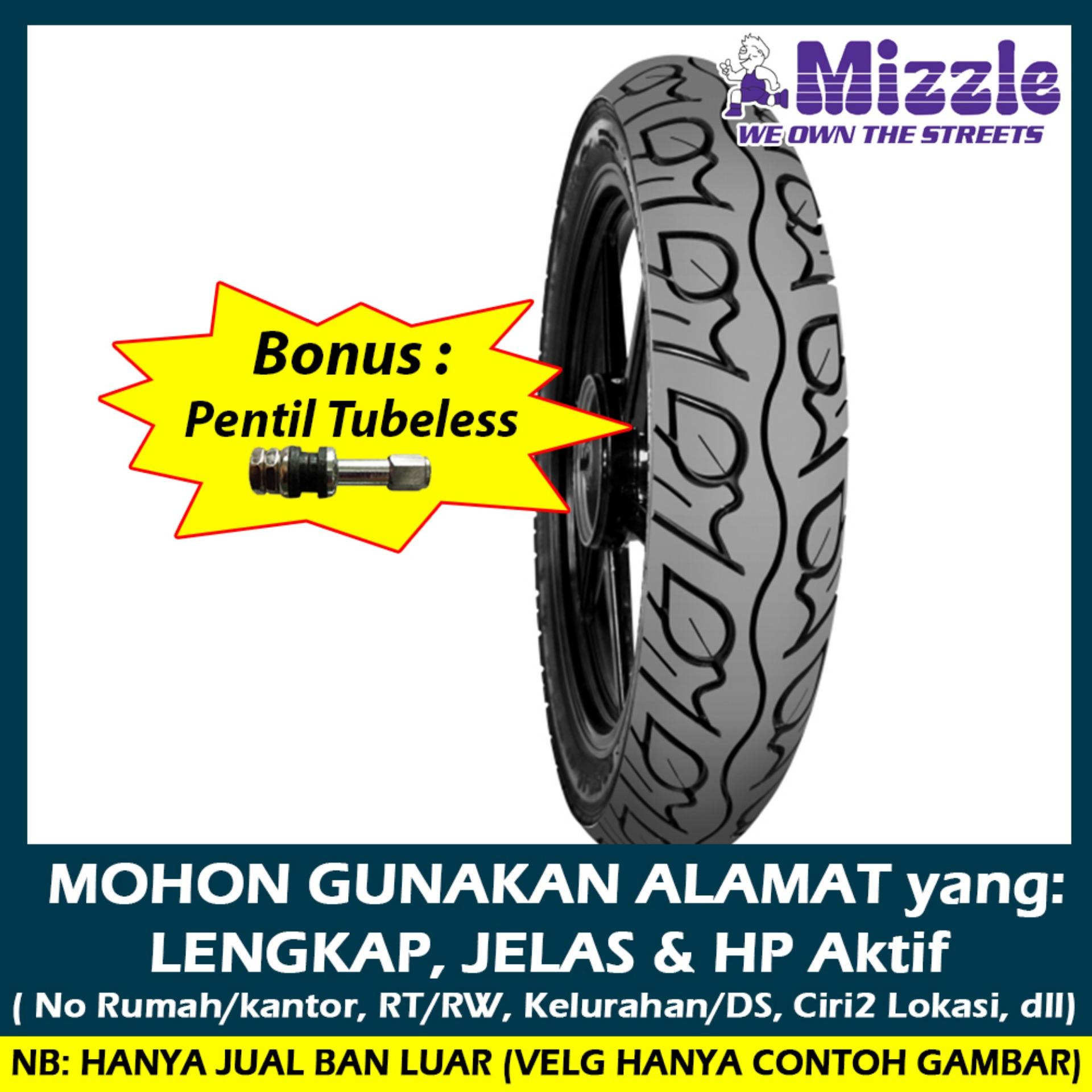 Mizzle Vireo ukuran 80/90 - 14 Ban Metic Tubeless ( Bonus Pentil Tubeless )