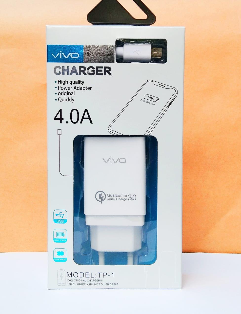 Charger VIVO Quick Charging TP-1 4A QUALCOMM Universal Fast Charging Original Cassan casan Adaptor VIVO Original 4A _BL