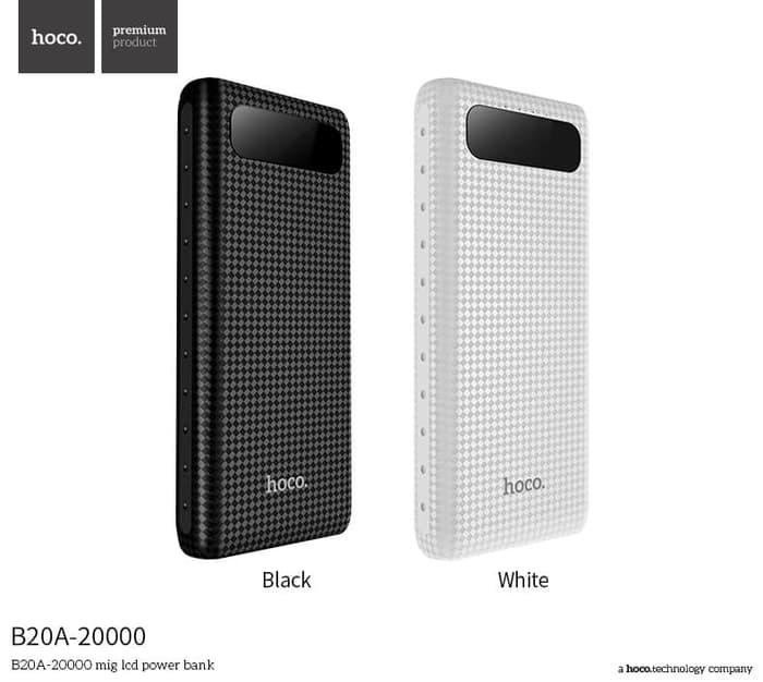 Zyrex hoco B20A-20000 mig lcd power bank - Hitam