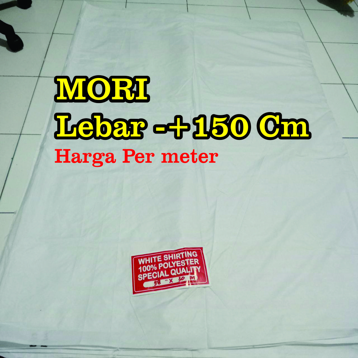 Kain Mori Kain Kafan Harga Per Meter Lebar 150 Cm Kain Kaffan Kain Mori