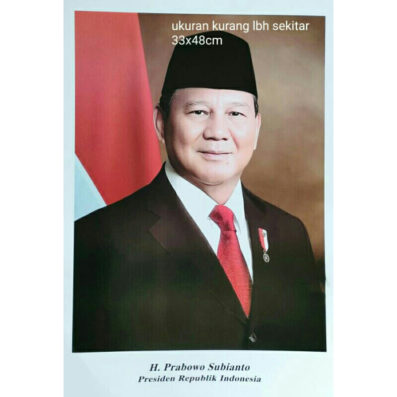 Poster Gambar Presiden Republik Indonesia Prabowo Subianto Lazada Indonesia