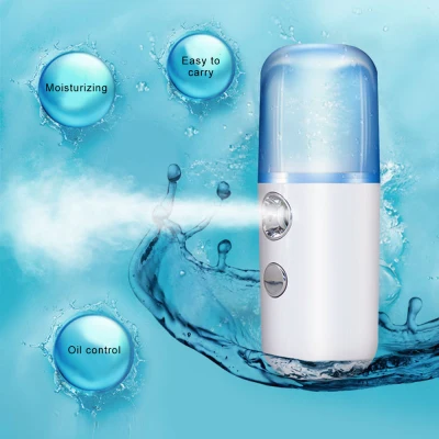 Knowrtftg【Free mini mist dispenser】300ML Wireless Electric Sanitizer Sprayer Disinfects Blue Light Nano mist Spray G-un Sterilizing Nano Spray machine disinfection fogging machine disinfection For Home Office