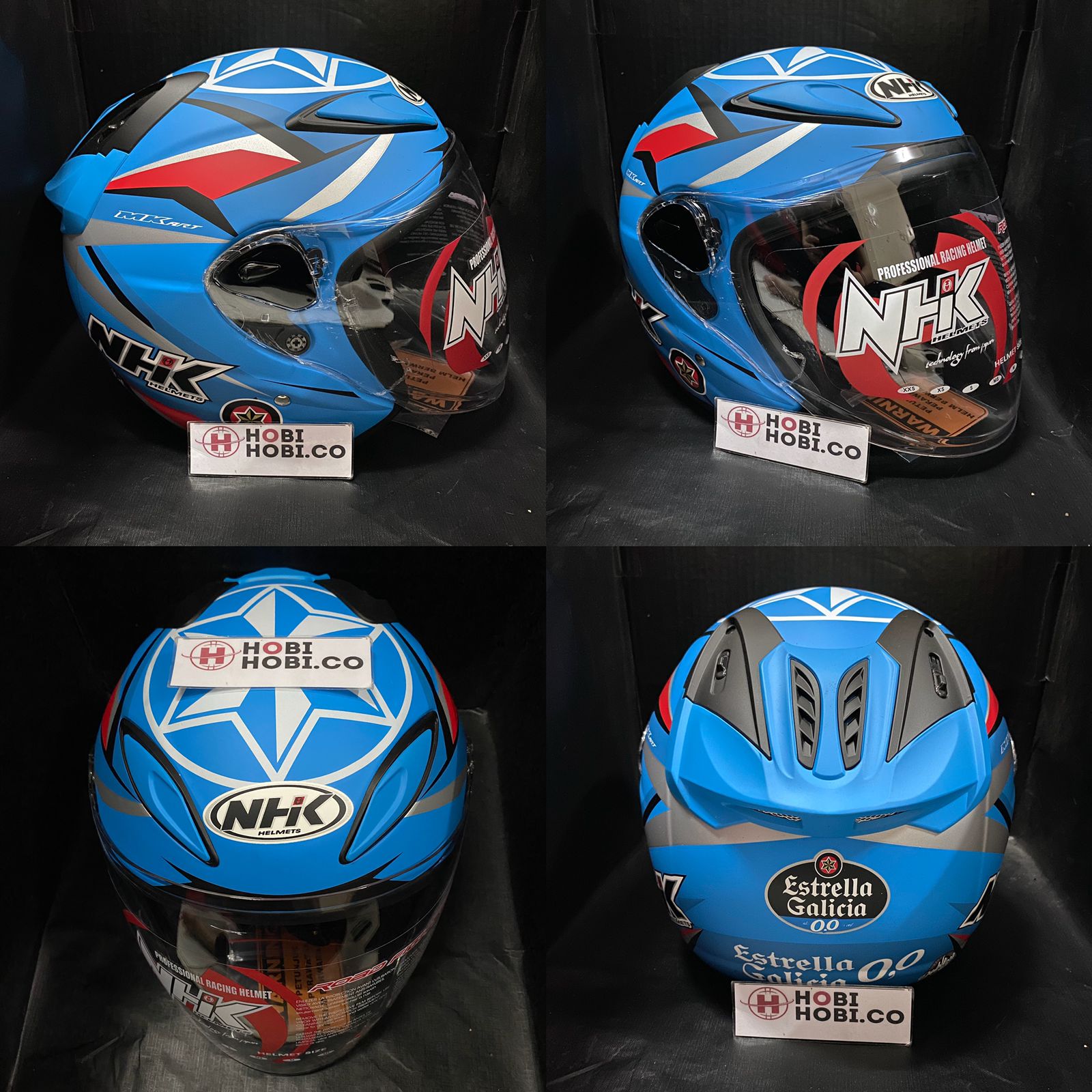 HELM NHK R6 GP LIMITED Edition Estrella SINGLE VISOR NHK R6 Blue Doff