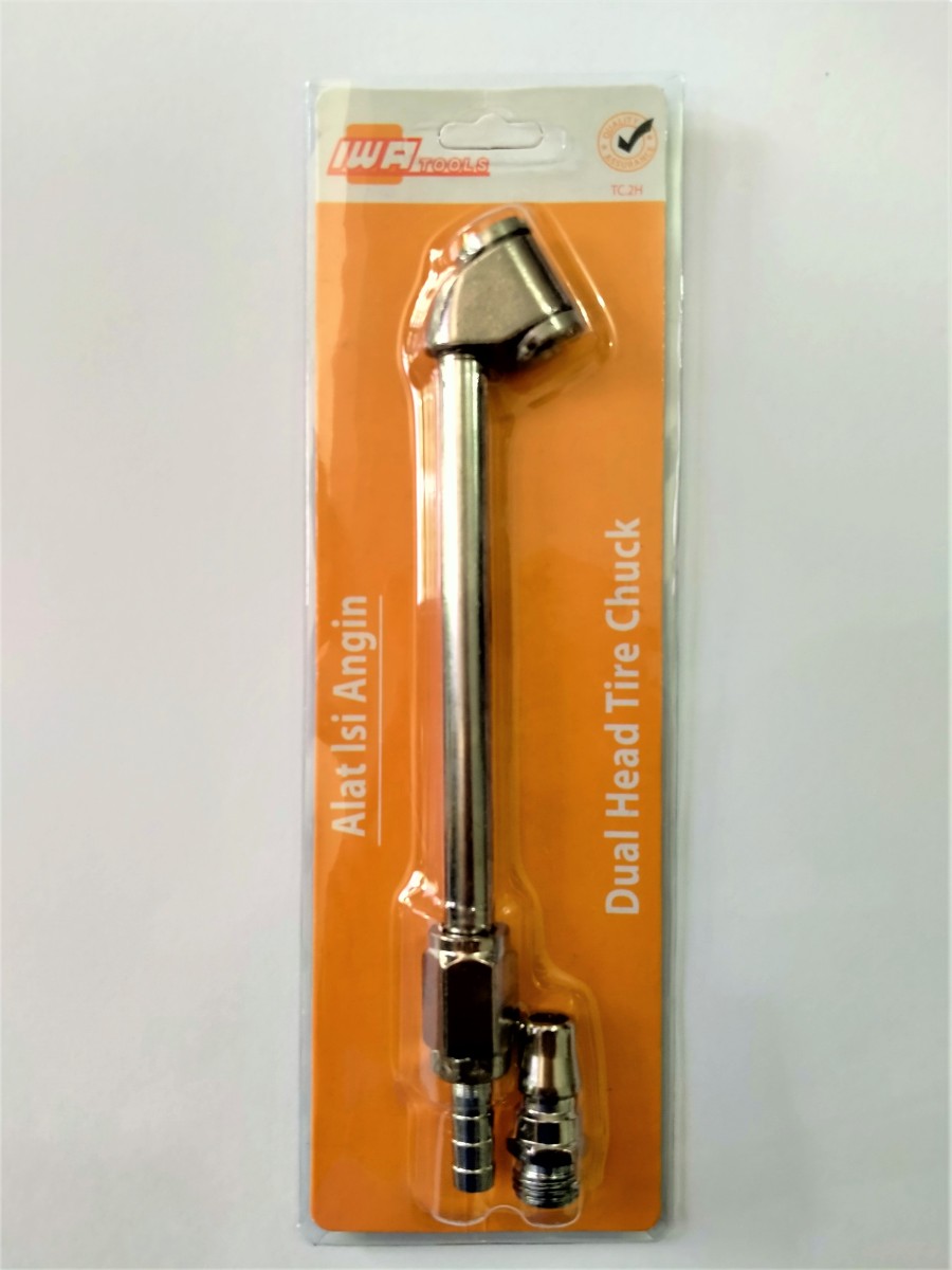 Dual Head Tire Chuck 1/4" Alat Isi Angin Nepel / Coupler / tire chuck